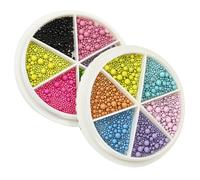 Beatifufu Lot Boîtes De Perles De Décoration Ongles Colorées Petits Charms Nail Art Pour Festivals Et Manucure Professionnelle