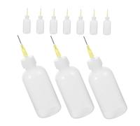 Beatifufu Lot de 10 Flacons à Aiguille en Plastique 50cc pour Poterie, Distributeur Précis Contrôle Liquide Pratique, pour Travaux de Poterie et Art du Tatouage