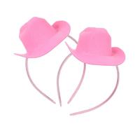 Beatifufu Lot De 2 Bandeaux Chapeaux De Cowgirl Rose Mini Taille, Accessoires De Déguisement Pour Femme Et Fille, Fête D'anniversaire, Serrage-tête Flexible Et Confortable