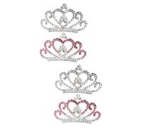 Beatifufu Lot de 2 Bandeaux de Fête Danniversaire pour Filles Peignes à Cheveux Couronnes en Strass pour Enfants 2 Pièces