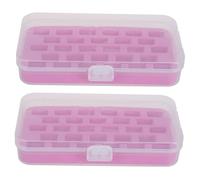 Beatifufu Lot de 2 boîtes à canettes 28 emplacements pour bobines de fil boîte de rangement en plastique pour outils de broderie