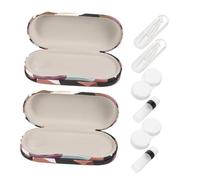 Beatifufu Lot De 2 Étuis À Lunettes Double Usage Étuis À Lunettes Double Face De Voyage De Soleil À Coque Rigide