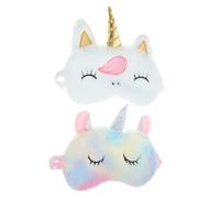 Beatifufu Lot De 2 Masques De Sommeil Licorne Moelleux Pour Femmes, Cache-yeux Doux Blocage Lumière, Confort Nuit Apaisante, Usage Voyage Détente, Accessoire Sommeil Et Original