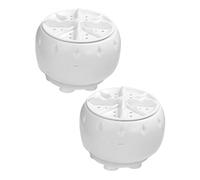 Beatifufu Lot de 2 Mini Machines à Laver Portatives Turbo 2,5 Kg en Plastique Solide, Lavage Automatique pour Sous-vêtements, Camping-car, Voyages et Maison, Alimentation Usb, Mini