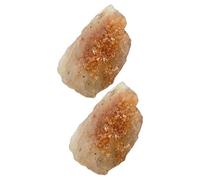 Beatifufu Lot de 2 Pierres Naturelles de Soleil Brutes Orange Doré 1-2 Cm, Cristaux Énergétiques Chakras Reiki, Pierres Thérapeutiques pour Relaxation et Soins Énergétiques Style Aléatoire