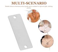 Beatifufu Lot De 20 Étiquettes Métalliques Artisanales Pour Animaux De Compagnie Pendentifs En Filigrane En Acier Inoxydable Étiquettes Rectangulaires Vierges En Métal Faites