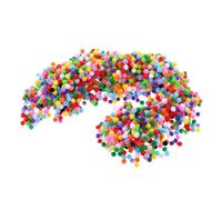 Beatifufu Lot De 2000 Pompons Multicolores 5 Mm Doux Et Moelleux Pour Loisirs Créatifs Et Décorations Artisanat