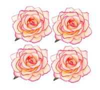 Beatifufu Lot De 4 Épingles À Cheveux En Tissu Avec Motif De Rose Pour Filles Et Femmes Accessoire De Fête