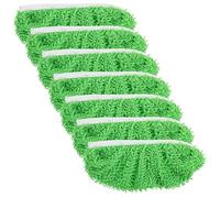 Beatifufu Lot de 6 Lingettes de Rechange en Microfibre Chenille, Lavables et Réutilisables, pour Balai à Franges, 25,5 X 11,5 Cm, Adaptées Nettoyage Humide et Sec des Sols Durs, Parquets