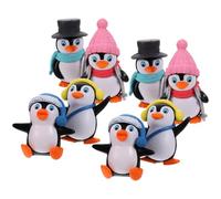Beatifufu Lot De 8 Figurines Mini Pingouin Décoratives, Matériaux Solide, Couleurs Variées, Pour Porte-clés Et Décor De Bureau, Adapté Micro-paysage Et Bonsaï, Présent Artisanat Créatif