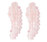 Beatifufu Masque Yeux en Jade Rose de Lune Lot de 2 Masque Occultant Opaque Portable Massage Rafraîchissant pour Soulager la Fatigue Oculaire Soin Visage Spa