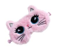 Beatifufu Masque Yeux Garçon Et Filles Peluche Chat Rose, Cache-yeux Pour Dormir Bandeau Élastique, Masque De Sommeil Doux Et Confortable, Sieste Nuit Voyage, Protection Lumière Garçon Et Filles