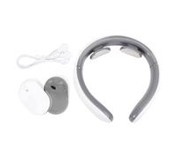 Beatifufu Masseur Cervical sans Fil U Stimulateur Pulsé Multifonctionnel pour Circulation Sanguine et Soulagement des Douleurs et Portable sans Batterie Blanc