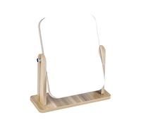 Beatifufu Miroir Cosmétique Rotatif Lumineux avec Cadre en Bois pour Femmes Filles