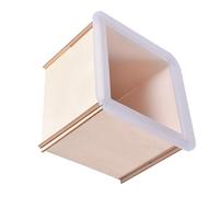 Beatifufu Moule à Décorer Carré à Faire Soi-Même Époxy 1 Set Silicone Cube avec Cadre Bois Fixe 10.5 x 10.5 x 8.5 cm pour Conservation des Fleurs et Décoration Maison