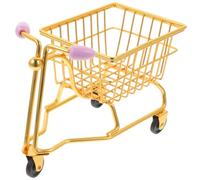 Beatifufu Organisateur Porte-éponge à Maquillage en Métal Doré, Mini Chariot Trois Roues Décoratif pour Bureau, Égouttoir à Éponges Cosmétique 1 Pièce, Rangement Maquillage Compact