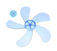 Beatifufu Pales de ventilateur en plastique bleu 40 cm 5 pales avec kit d'installation pour ventilateur de table usage intérieur et extérieur amélioration du flux d'air