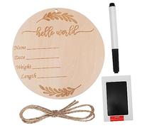 Beatifufu Panneau Nominatif en Bois Bébé avec Signes des Mois Facile à Utiliser, Accessoire Photo pour Annonces Naissance à L'hôpital et Présents Shower