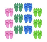 Beatifufu Pantoufles Jetables en Eva pour Pédicure 12 Paires Taille Unique Légères Antidérapantes pour Invités Salon de Beauté Spa Usage Maison Couleur Aléatoire