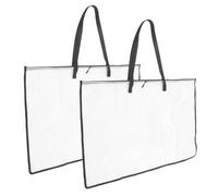Beatifufu Paquet à Dessins Transparent en PVC, Lot de 2, pour Documents | Rangement Grand Format, Contenu Visible, Poignées Épaule, Pliable, pour Architectes, Étudiants et Croquis