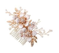 Beatifufu Peigne de Mariée avec et Perles Simulées Accessoire et Adaptable pour de Mariage et Filles Lors de Fêtes et