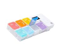 Beatifufu Pilulier Électronique 7 Compartiments Hebdomadaire Détachable, Boîte à Remède Portable Étanche Rappel Intelligent, Organisateur de Remède pour Voyage et Usage Quotidien