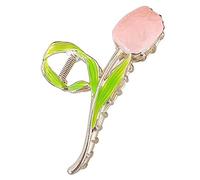 Beatifufu Pince à Cheveux Fleur Forme De Tulipe Pour Cheveux Épais Fins Ou Bouclés Accessoire Élégant Et Rose Pour Toutes Occasions