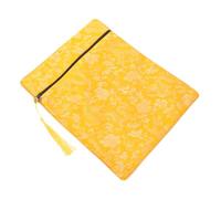 Beatifufu Pochette à Bijoux En Soie Jaune Motif Dragon 20x25 Cm Étui Rangement Toile Pour Écriture Et Documents Bouddhistes Organiseur Polyvalent Pour Textes Sacrés Et Petits Livres