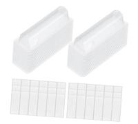 Beatifufu Pochette Plastique Transparente 60 Pièces Visible et Organisée et Cartes Adhésif Double Face, Résistante à L'usage Quotidien pour Stick à Lèvres pour Loisirs Créatifs