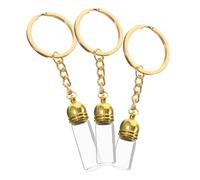 Beatifufu Porte-clés En Bouteilles Verre Transparentes 3 Pièces Multifonctionnelles Pour Huiles Essentielles, Parfums, Paquet à Dos Et Colliers