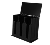 Beatifufu Rack de rangement à cuillère porte-cuillère de cuisine seau de stockage plateau à ustensiles organisateur d'ustensiles pour comptoir couverte Acrylique Noir