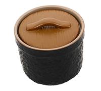 Beatifufu Ragoût de crocodile tasses à vapeur en porcelaine bol à ragoût en porcelaine ustensiles de cuisine Noir