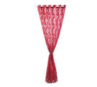 Beatifufu Rideau de Fenêtre à Motifs Feuilles, Simple Face, Polyester Rouge