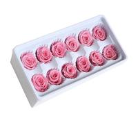 Beatifufu Rose préservée 12 Pièces/Boîte Têtes de Fleurs Roses pour Cadeaux de Saint-Valentin et Décoration de Maison, Fleur Éternelle, Romantique