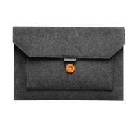 Beatifufu Sacoche de Protection pour Ordinateur Portable en Feutre Noir Fermeture Bouton et Boucle Élastique, Facile D'accès, pour Glisser une Mallette Paquet à Dos