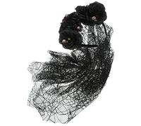 Beatifufu Serrage-tête Voile Fleuri Bandeau Gothique Pour Femmes Couronne De Fleur Pour Halloween Accessoires De Cheveux Pour Cosplay