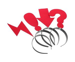 Beatifufu Serrage-têtes à Symboles Amusants 4 Pièces Bandeau Cheveux Rouge Flèche Éclairs Point D'interrogation Femme Fête Déguisement