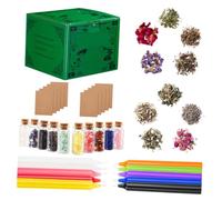 Beatifufu Set Bougies pour avec Cristaux et Fleurs Séchées Accessoire Rituel pour Débutants et Pratiquants