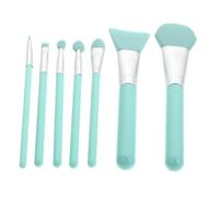 Beatifufu Set de 7 Pinceaux Maquillage en Silicone Vert Accessoires Cosmétiques Ne Retient Pas le Maquillage et Masque Visage