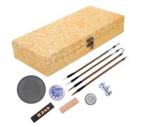 Beatifufu Set de Calligraphie Chinoise Trésors Pinceau Écriture Encre Stick Pierre à Encre Portable et Élégante pour Étudiants et Pratique de Art Calligraphique