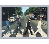Beatles, The - Poster - Abbey Road + cadre amovible, Shinsuke® Maxi MDF argenté, vitre acrylique