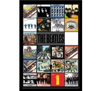 Beatles, The - Poster - Albums + cadre interchangeable, Shinsuke® Maxi MDF noir, disque acrylique