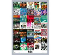 Beatles, The - Poster - Singles + cadre interchangeable, Shinsuke® Maxi MDF argenté, vitre acrylique