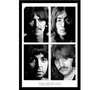 Beatles, The - Poster - White Album + cadre interchangeable, Shinsuke® Maxi MDF noir, vitre acrylique