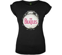 Beatles the - T-Shirt # L Black Femmina # Drum [Import]