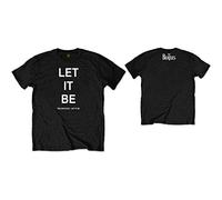 Beatles the - T-Shirt # L Black Unisex # Let It Be [Import]