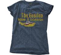 Beatles the - T-Shirt # L Blue Femmina # Yellow Submarine Nothing is Real [Import]