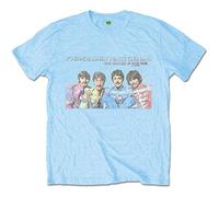 Beatles the - T-Shirt # L Blue Unisex # LP Here Now [Import]