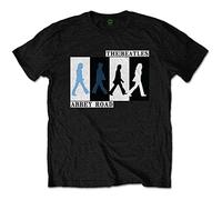 Beatles the - T-Shirt # L Unisex Black # Abbey Road Colours Crossing [Import]