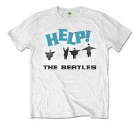Beatles the - T-Shirt # L Unisex White # Help! Snow